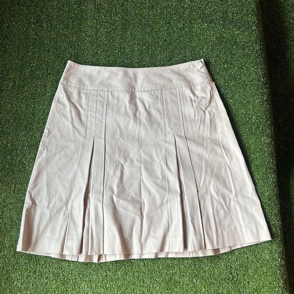 Ann-taylor Women's Pink and Cream Skirt